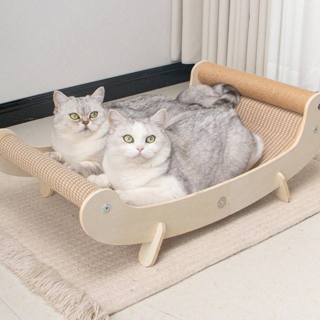 Cat Scratching Lounger Stable Framework Cat Lounge Bed Scratcher Pet Supplies for Indoor