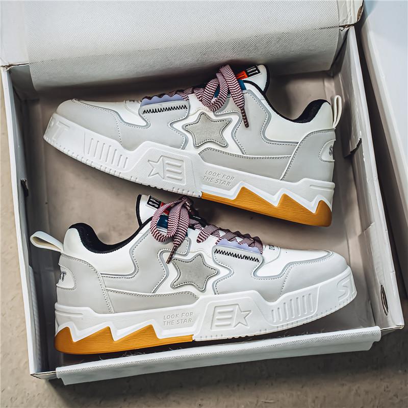 Men Casual Sneakers Outdoor Running Sport Shoes Persalized Star Design Trainers Mixes Color Platform Lace Up Sneakers For Male