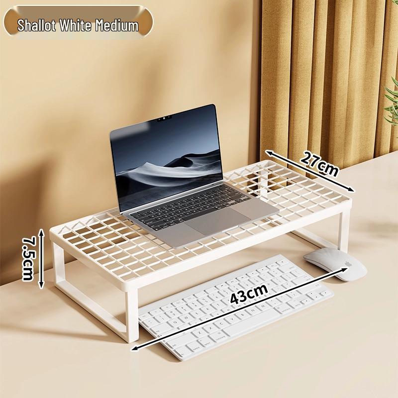 Cooled Laptop & Monitor Stand: Ergonomic Desk Riser with Suspended Bracket for Home Office