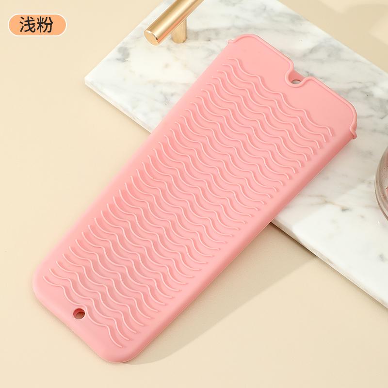 

1pcs Multi-functional Silicone Heat Protecting Pad Curling Iron Set Hair Straightener Storage Bag Anti Hot Bag Portable Beauty T розовый