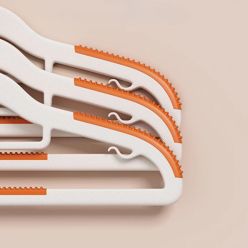 Set di Grucce Robuste Antiscivolo, Senza Angolo sulle Spalle Doppia Barra Gruccia di Plastica per Armadio di Casa, Appendiabiti Antigraffio in Diversi Colori
