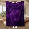 Abstract Purple Texture, Home Decor Enthusiast, Plush Blanket, Deep Violet Marbled Design, Multi-Purpose Living Room Accent, Soft Cozy Gift