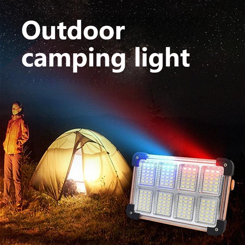 Solar Camping Lantern High Rechargeable LED Tent Light with Magnet Powerful Flashlight Power Bank Repair Portable Emergency Lamp