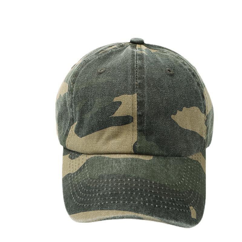 New Cotton washed Denim Camouflage Baseball Cap Spring and Summer Men and Women Fashion Trendy Paired with Baseball Cap