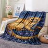 1PC Watercolor style Print FlAannel Blanket, High quality Comfortable for All Seasons, Home Decor, Warmth and Comfort