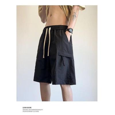 Men's Cargo Shorts Casual Loose Fit Multi-Pocket Drawstring Summer Shorts