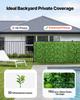 Artificial Plant Wall, 101.6 x 304.8 cm Artificial Boxwood Panels, Sun Protection Greenery Backdrop Privacy Hedge Fence, Fake Grass Screen for