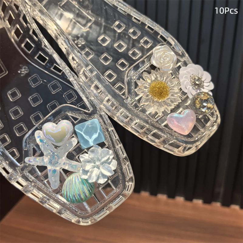1Set Korean   Shoe Advanced Handmade Beaded Flower Pearl Bow Sequin Diy Detachable Shoes Decorations Accessories