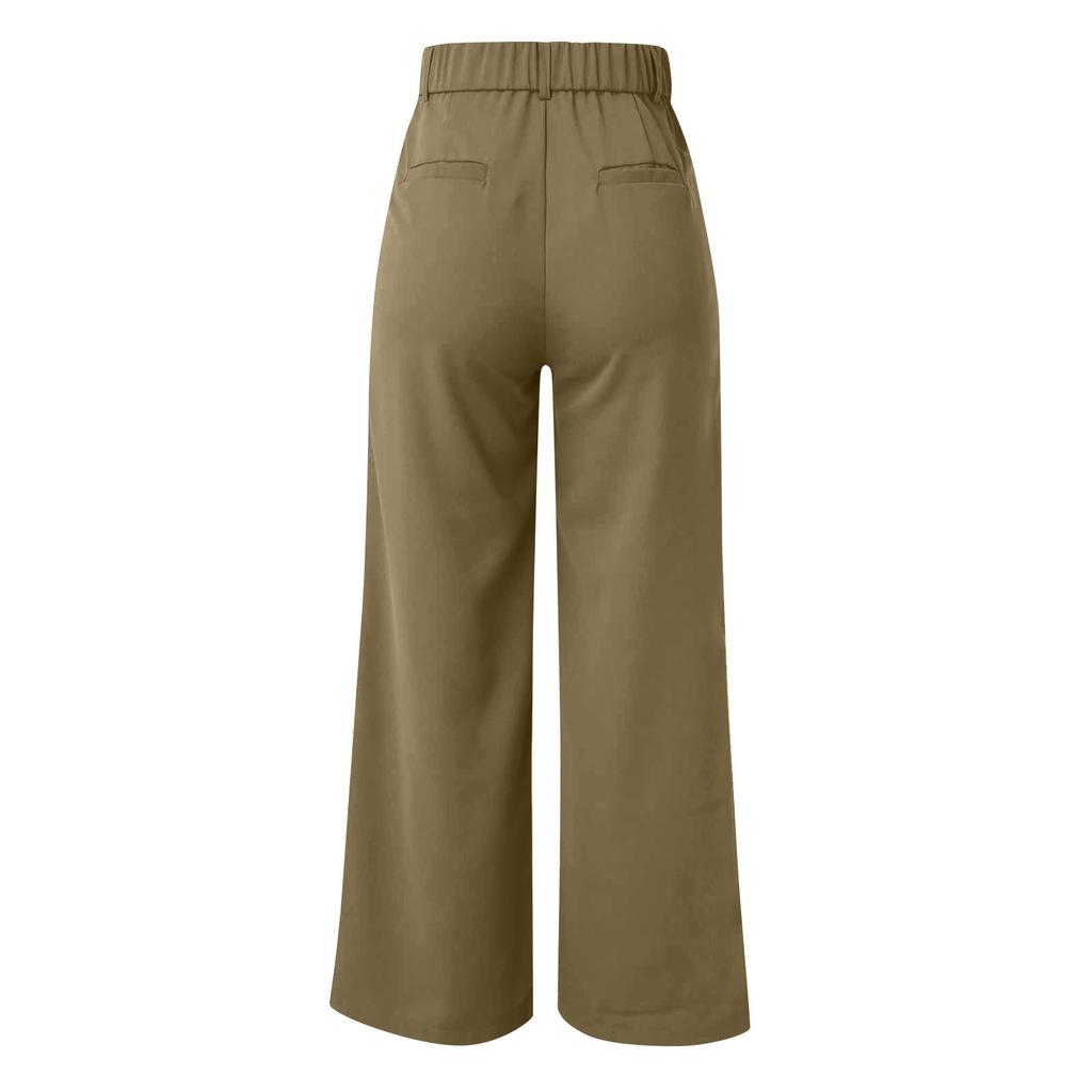 Casual Fit Wide Leg Pants Women's Casual Wide Leg High Waist Straight Leg Trousers Women's Trousers Suit Pleated High Waist Pants