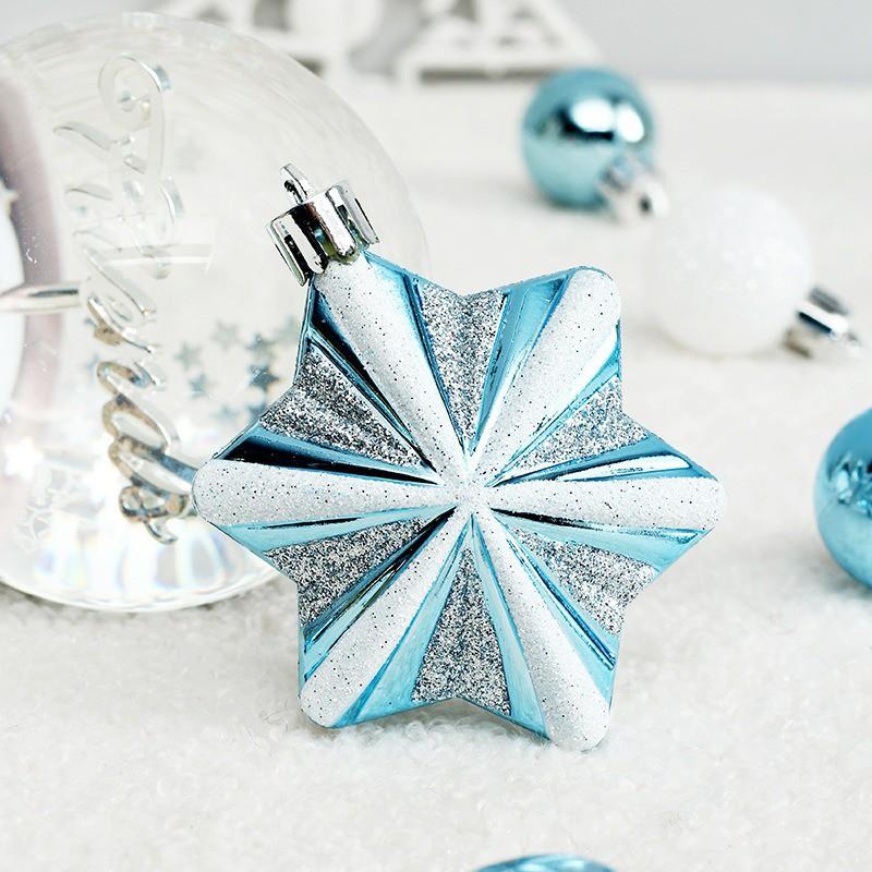 73pcs Christmas Baubles Set House Shaped Gift Box Decor Hanging Ornaments Tree Decorations