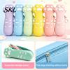 Portable Pen Case Cat Paw Silicone Pencil Case, Large Capacity Stationery Organizer Animal Bag, Students School Supplies Storage Pouch with