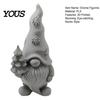 Winter Holiday Decoration Flower Gnome Figurine, 3D Printed Small Garden Statue, Matte Finish Cute Dwarf Ornament for Yard, Lawn, Patio Decor