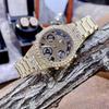 Guess Gold Three-Hand Stainless Steel Strap Women's Quartz Watch - GW0320L5