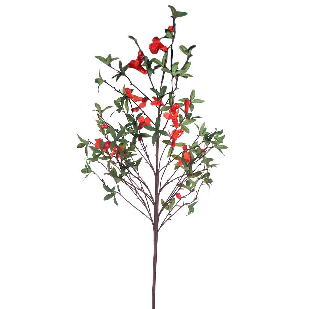 Realistic Pomegranate Flower Branches 85cm Fake Flower  Wedding Party Decor