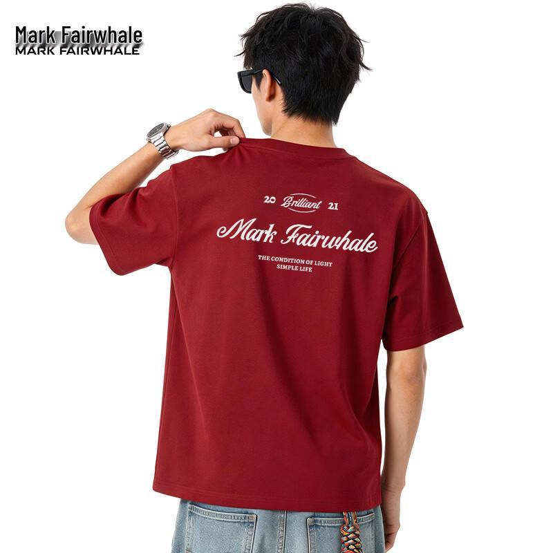 Mark Hua Fei Men s Heavyweight Cotton Round Neck T-Shirt 5XL
