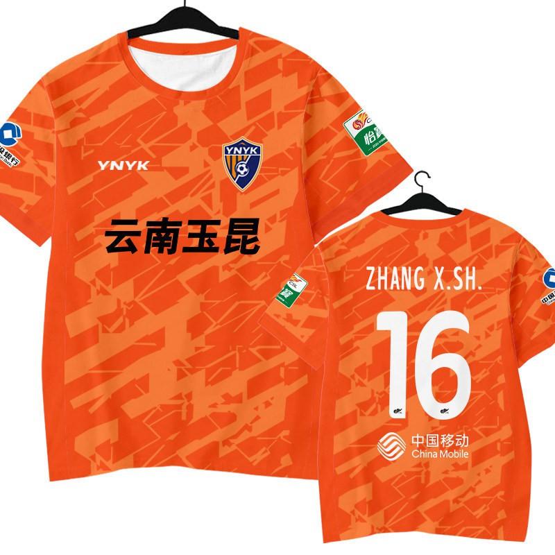 2026 Yunnan Yukun FC Official Player-Style Soccer T-Shirt Men Women Short Sleeve Quick-Dry Sport Tee