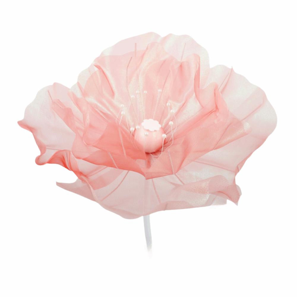 Hollow Design Artificial Flower 50cm Big Simulation Flower Silk Mesh Flower Wedding Decoration