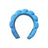 Solid Color Cloud Sponge Headband Washing Scrunchies Puffy Headband Washing Face Makeup Shower Skincare Hair Band