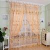 Printed Tulip Window Screen Polyester Sheer Curtains Fashion Drape Curtain  For Living Room