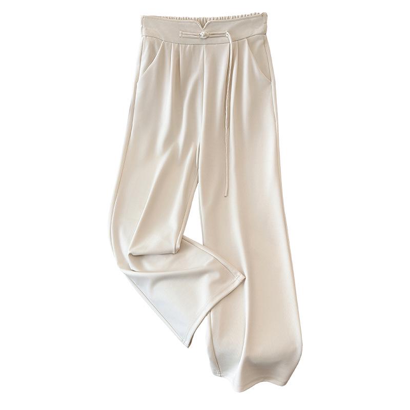 Plus Size Women's High-Waisted Loose Straight-Leg Pants for Spring and Summer