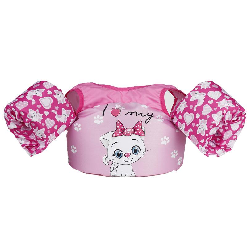 Cartoon Kids' Life Jacket & Flotation Suit with Arm Foam