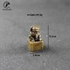 Solid Pure Brass Small Lion Seal Statue Chinese Feng Shui Lucky Home Decorations Ornaments Lovable Animal Figurines Desk Decor