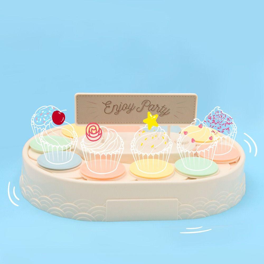 Carousel Automatic Rotating Cake Machine Lights Music Macarons Cupcakes Holder Revolving Plates Birthday Party Decoration
