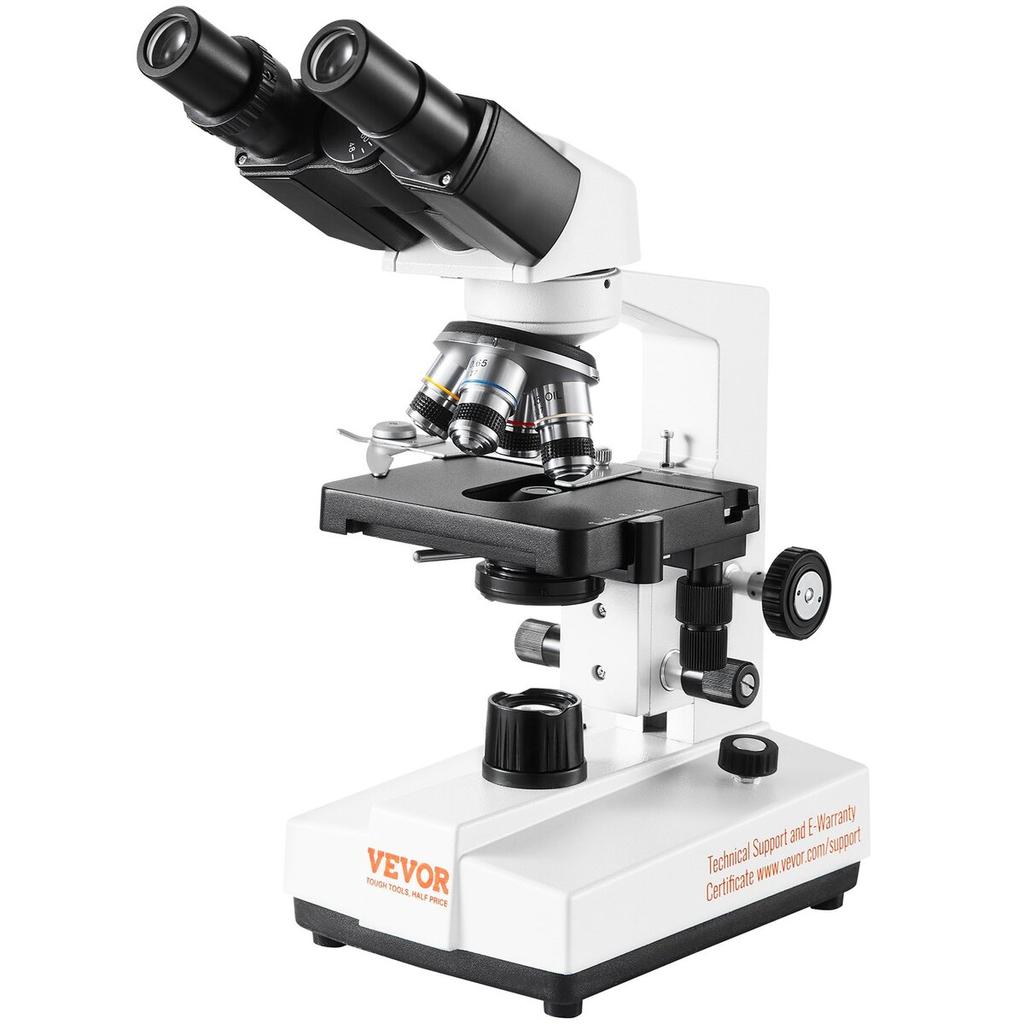 Binocular Compound Microscope 40X-2500X Two-Layer Mechanical Stage