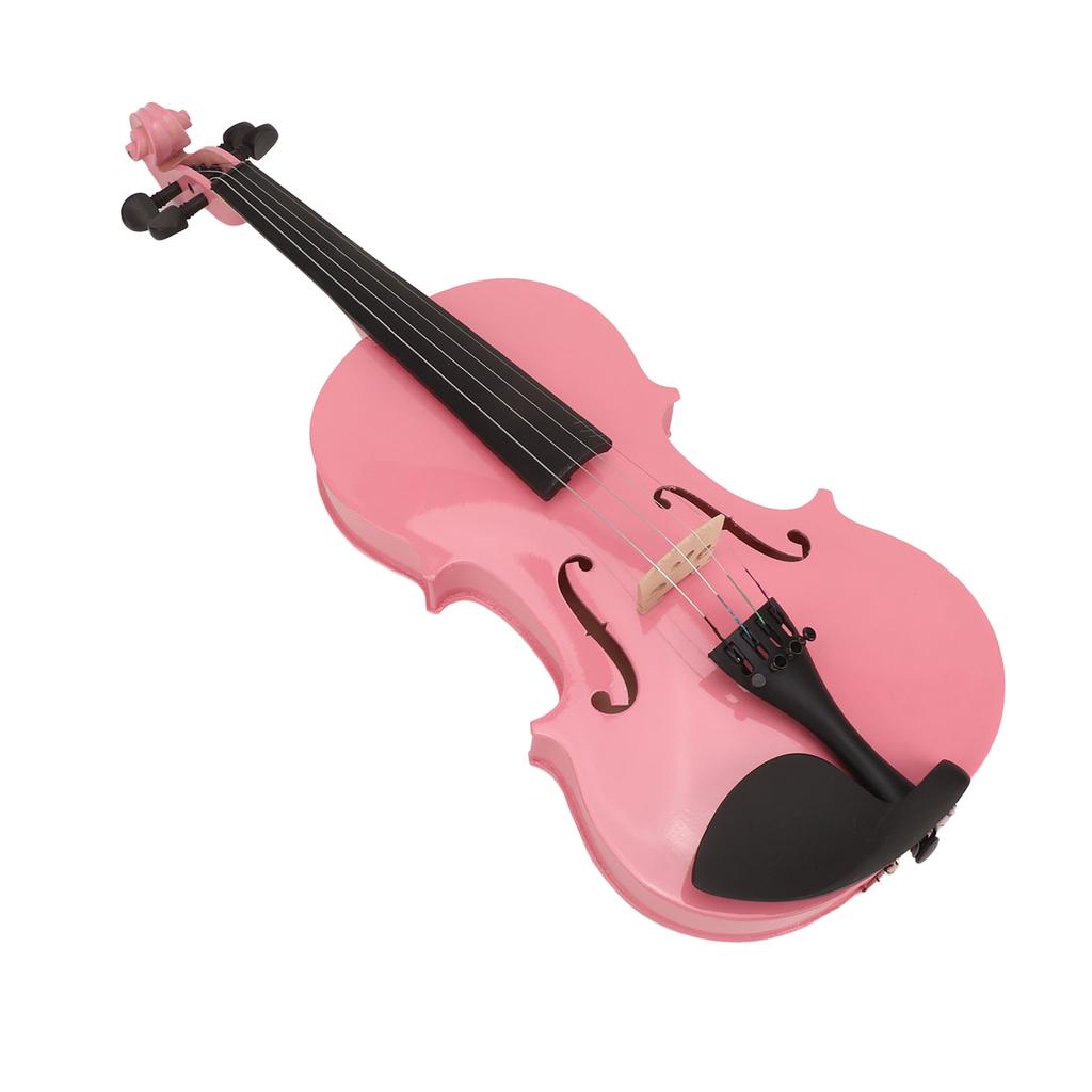 Skrzypce akustyczne 44 dzieci dorośli początkujący zestaw startowy z pudełkiem kalafonią podpórka pod ramię mikser smyczek