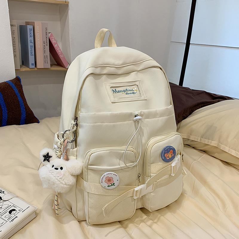 Großer Rucksack Damen 2025 Neu Hochwertig Mode Kontrastfarbe Mittelschüler Schultasche Studentin Reiserucksack