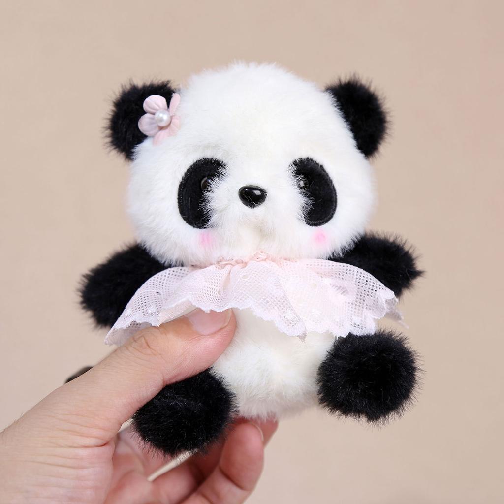 Cute Panda Fairy Doll Pendant Keychain Small Doll Plush Toy Girls Bag Pendant Doll