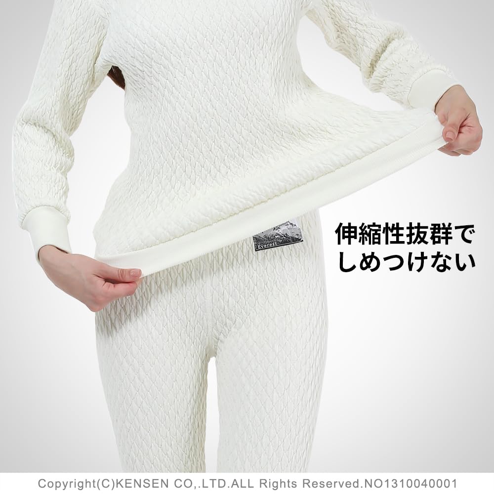 [Hidamari] Women's Everest X Crew Neck Thermal Underwear [Sapium] [Triple Layer] M Dark Black [EVXS821-DBK]