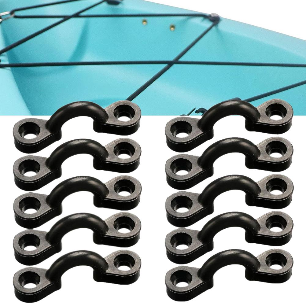 10set Kayak Pad Eye Anchor Point Hardware C Type Pull Boats Kayaks Buckle Screws For Canoes Eye P7R6