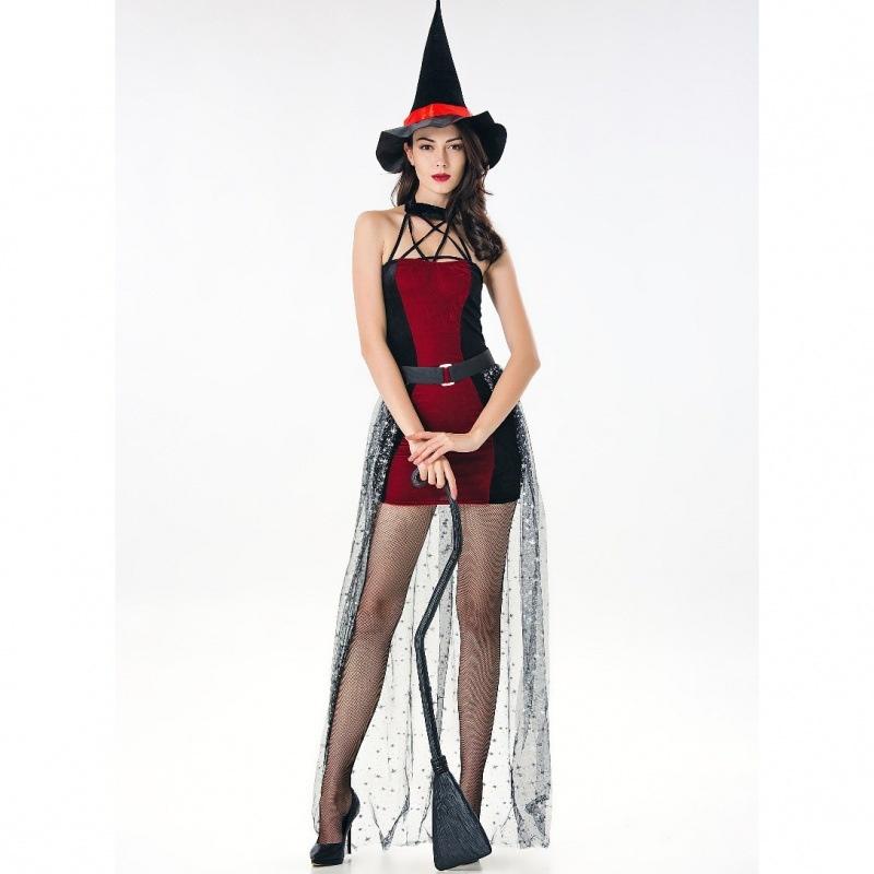 Alluring Witch Queen Costume For Women Featuring Comfortable Polyester Blend Fabric