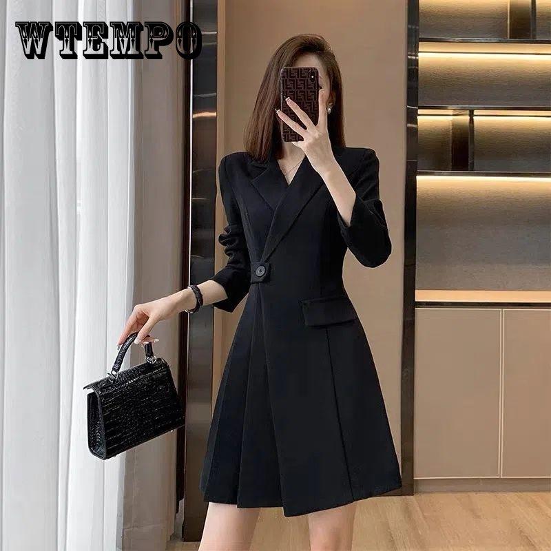 

Костюм-платье, женская корейская версия, вестернизированная осенне-зимняя новая стильная обтягивающая плиссированная юбка с талией