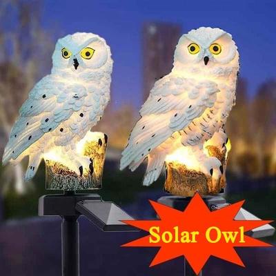 1pc Waterproof Solar Garden Owl LED Lights Garden Outdoor Pathway Lights