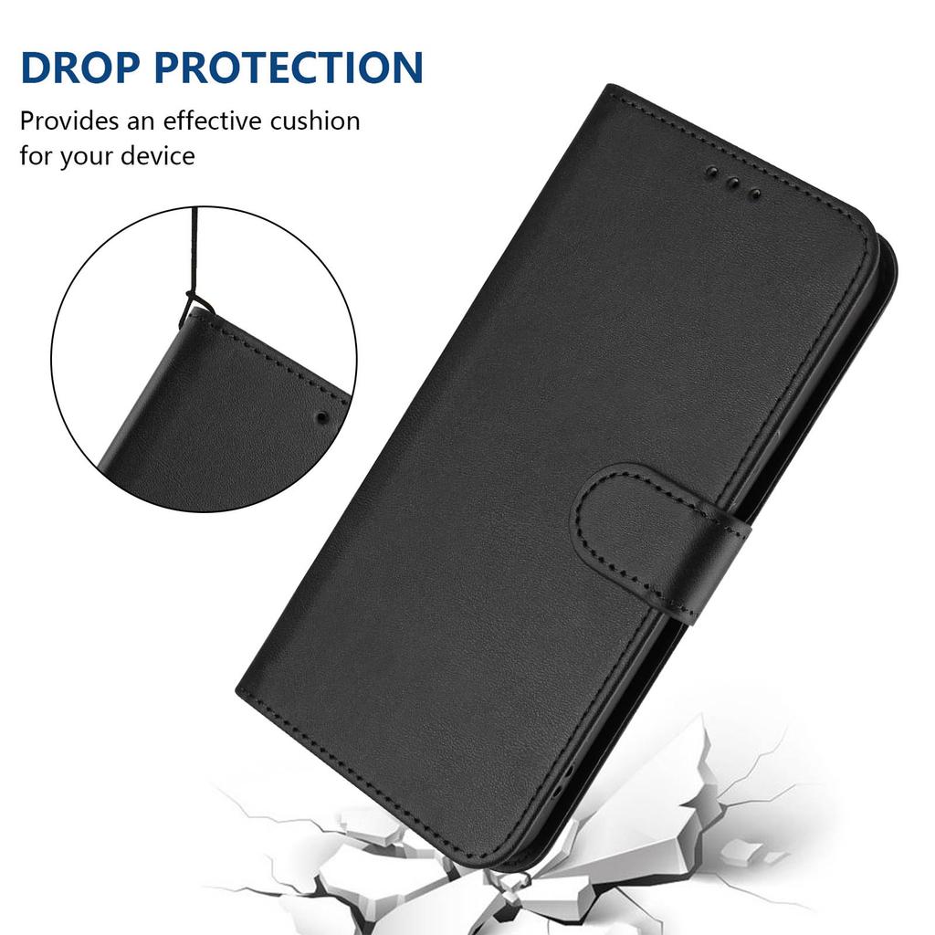 For Samsung Galaxy S25 Ultra Wallet Case RFID Blocking Calf Texture Leather Stand Phone Cover with Strap