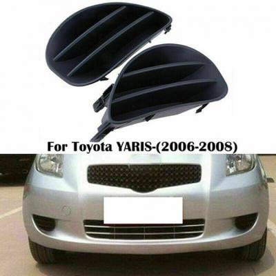 2 Stück Nebelscheinwerferabdeckung für 2007-2008 Toyota Yaris Schrägheck Unterer Kunststoff Schwarz