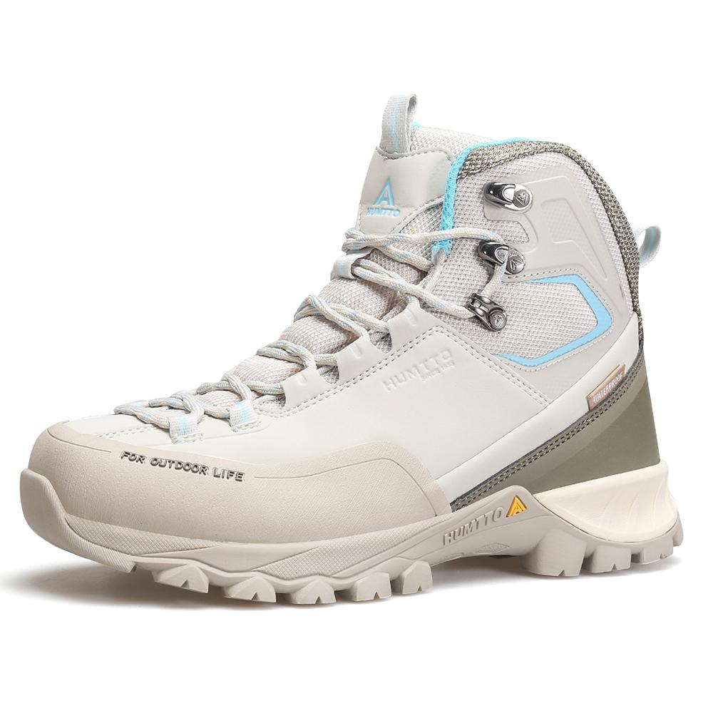 HUMTTO Waterproof Trekking Shoes Womens Wear-Resistant Luxury Designer Hiking Boots for Women Outdoor Climbing Sneakers Winter Leather Ankle Boots
