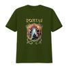Portas Band Logo T Shirt Gothic Fantasy Design With Serpents And Mysterious Portal Vintage Breathable Casual Graphic