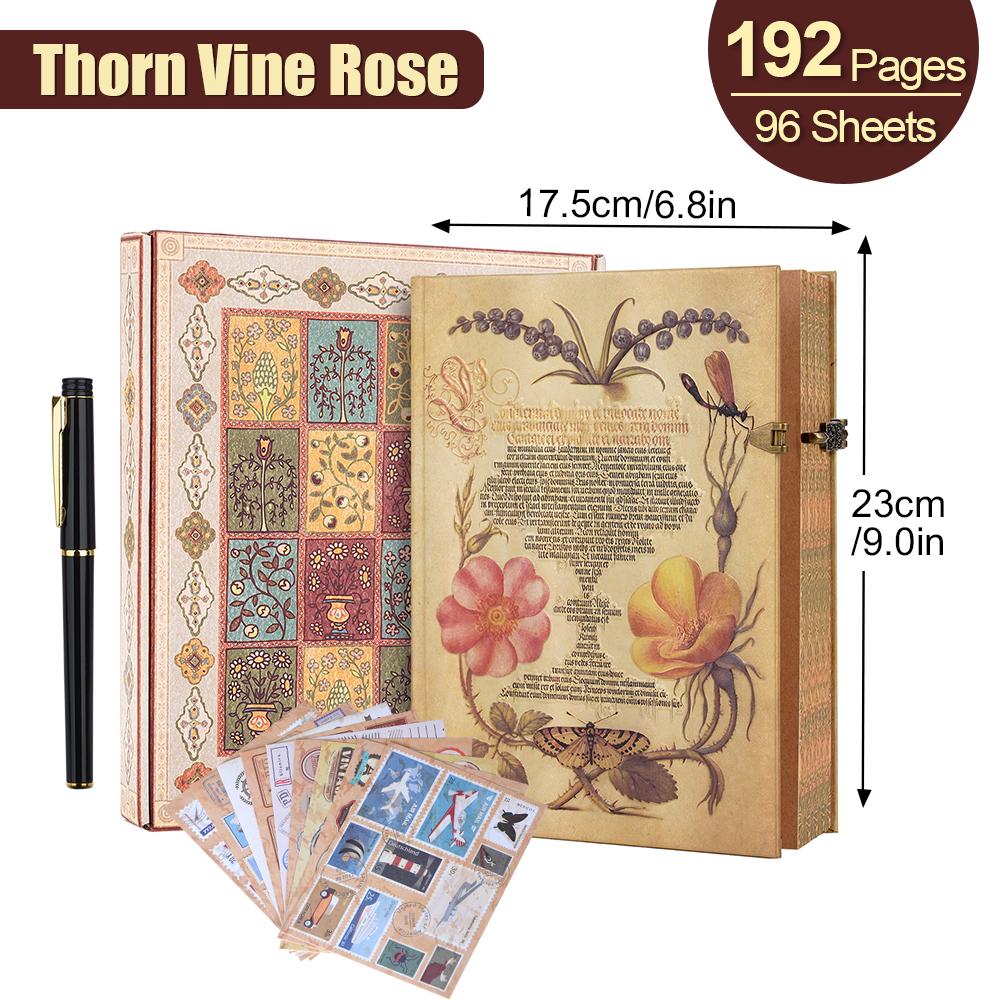 Retro Notebook 8 Style Themes classical notepads creative with copper lock design travel diaries  handbooks personalized gifts