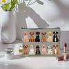 A Cute Dog Print Makeup Bag- Multifunctional Zipper Pouch, Jewelry Storage Bag, Perfect Travel Zipper Small Storage Bag.