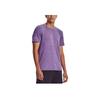 Under Armour Solid Color Crew Neck Short Sleeve T-Shirt Men Tops Purple 1375692-571