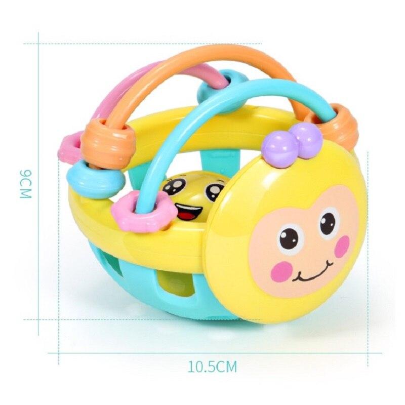 Baby Soft Rubber Rattle Children Early Childhood Biting Bell Toy Bee Hand Bell Rattle Dumbbell Baby Toy