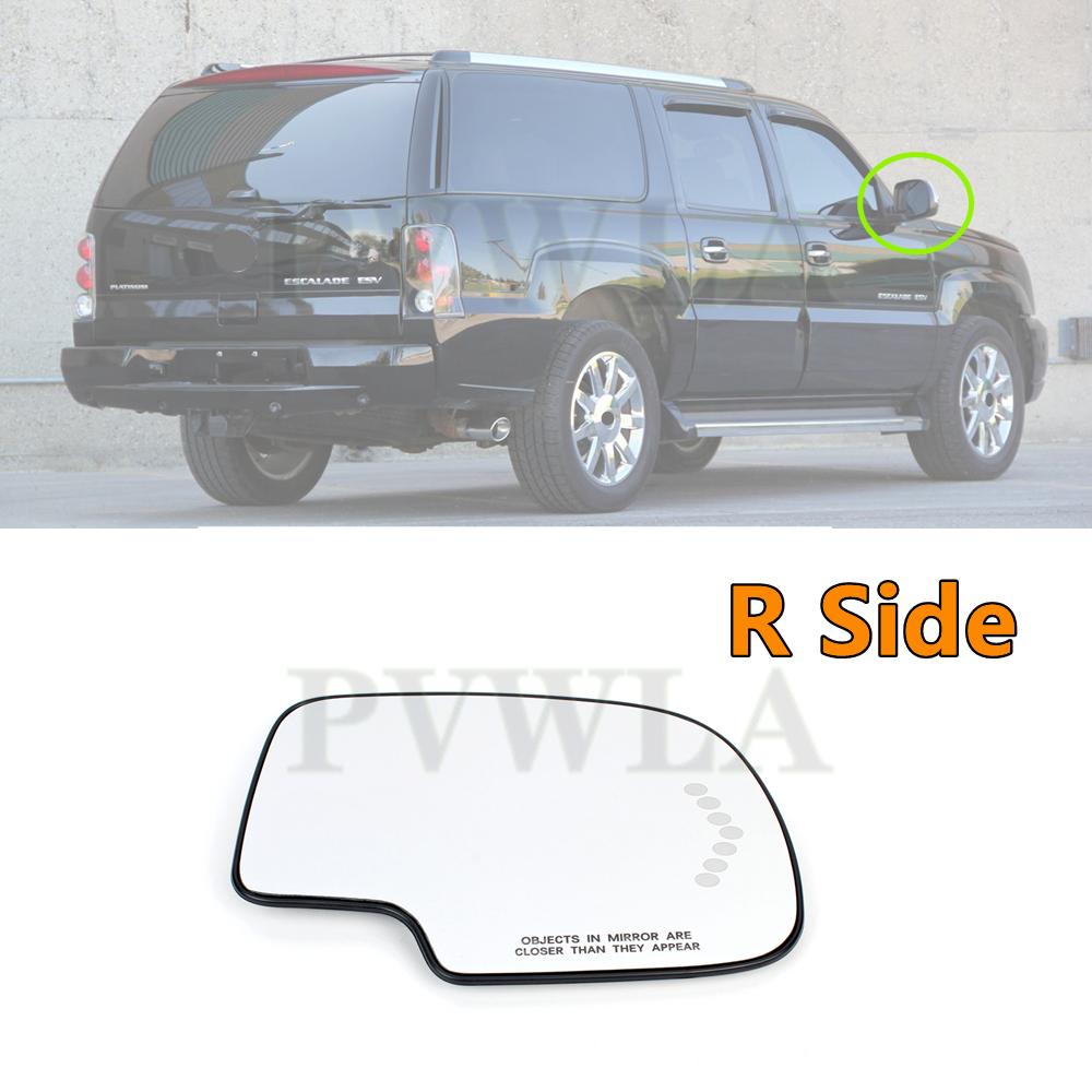 Beheizbare Spiegelgläser für die Beifahrerseite des Frontspiegels für Cadillac Escalade/EXT/ESV 2003 2004 2005 2006 Autozubehör