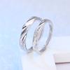 Minimalist Minimalist Couple Rings Romantic Micro Crystal Stone Twisted Engagement Rings Band Lady Girls Event Party Event Bridal Gathering Bridal