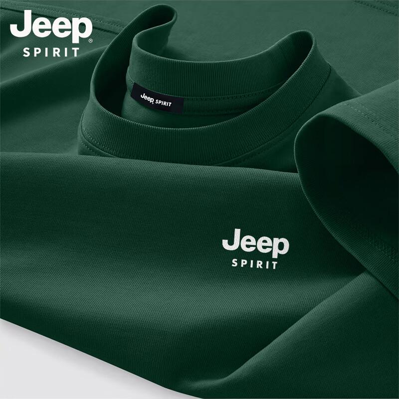 JEEP SPIRIT Men s Pure Cotton Loose Fit Round Neck Short Sleeve T-Shirt M