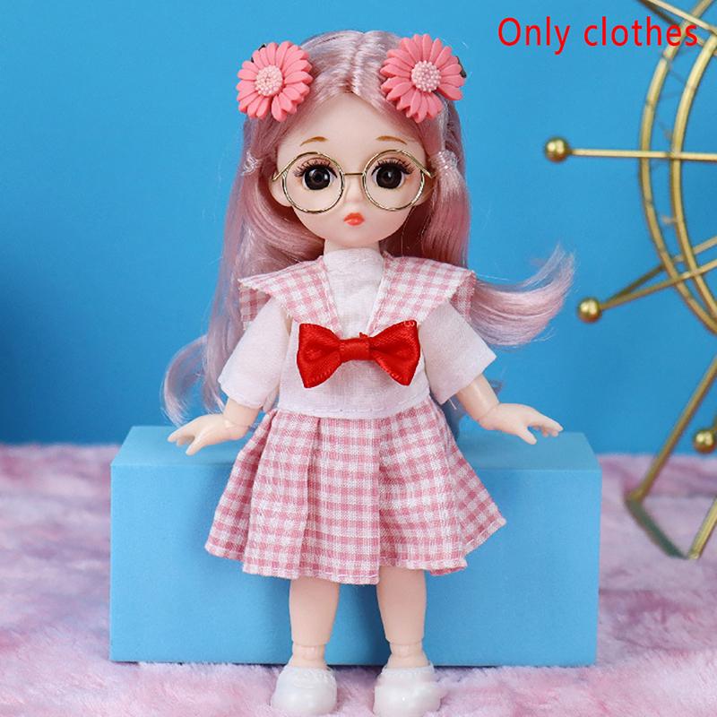 Kleidung für Puppen 16-18 cm BJD Ob11 Puppenkleidung Kleid 1/12 Puppenzubehör Anzug Anziehen für Mädchen Spielzeug Geschenk