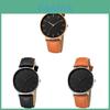 Slim Alloy Casing Casual Watch For Men With Leather Strap And Quartz Engine