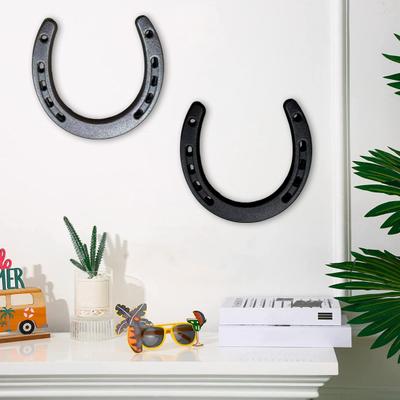 Decoración de Herradura Estilo Retro Amuleto de la Suerte Herradura de Metal Decoración de Pared Adorno de Herradura Occidental para Fiestas de Vaqueros
